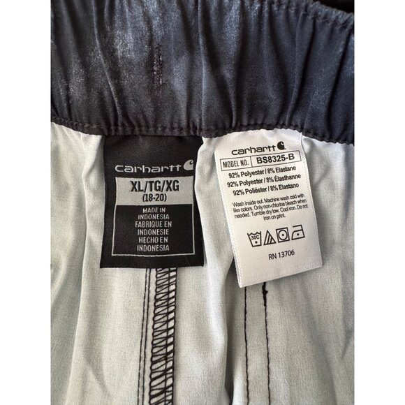 Carhartt Youth Kids Shorts Caviar Black Size $32 NWT Pockets Elastic Waist 8" - Picture 3 of 6